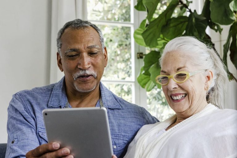 Broadway Mesa Village | Seniors using tablet