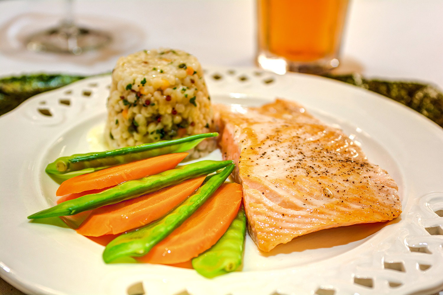 Magnolia Place of Roswell | Salmon, rice, and vegetables
