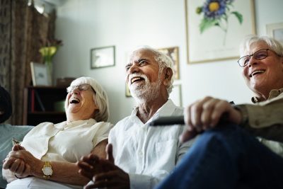 Broadway Mesa Village | Residents watching television