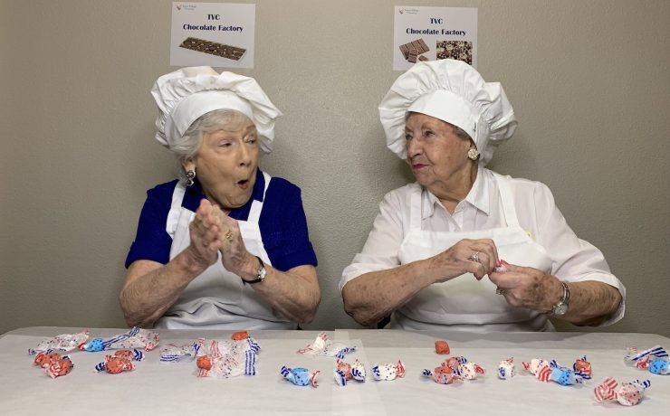 Town Village Crossing | Residents re-enacting a scene from I Love Lucy
