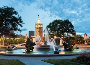 Town Village of Leawood | Local fountain